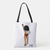 Voeg een naam toe Danser Geel Wit #2 Tote Bag (Achterkant)