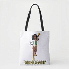 Voeg een naam toe Danser Groen Wit #1 Tote Bag