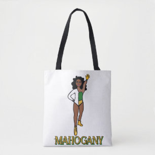 Voeg een naam toe Danser Groen Wit #1 Tote Bag