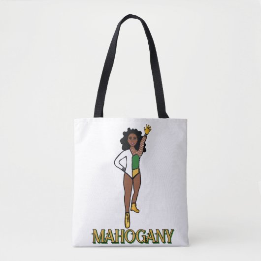 Voeg een naam toe Danser Groen Wit #1 Tote Bag (Voorkant)