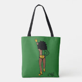 Voeg een naam toe Danser Groen Wit #1 Tote Bag (Achterkant)