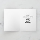 Voeg een Naam toe die aan een Tevreden 40th Kaart  (Binnen)