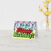 Voeg een naam toe die schattig kleurrijke kinderen kaart (Gele Bloem)