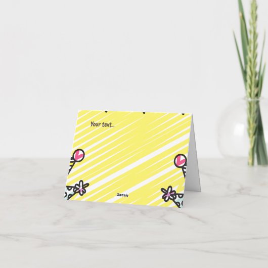 Voeg een naam toe die schattig kleurrijke kinderen kaart (Achterkant)