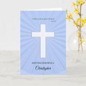 Voeg een naam toe Doop, Gloeiend Kruis Kaart (Gele Bloem)