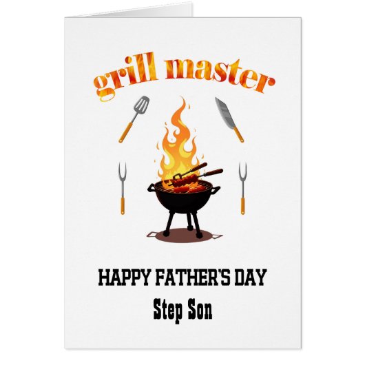 Voeg een naam toe Grill Master Fathers Day (Voorkant)