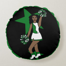Voeg een naam toe Groen Cheers #1 Rond Kussen