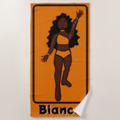 Voeg een naam toe Majorette/Dancer Beach Towel (Go Strandlaken (Voorkant)