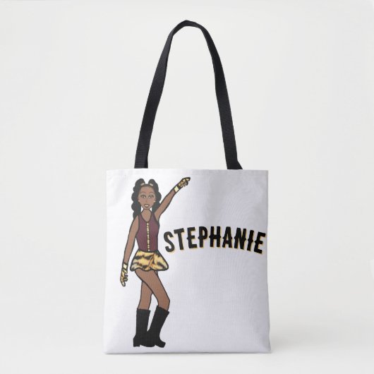 Voeg een naam toe Maroon Tiger Style #1 Tote Bag (Voorkant)