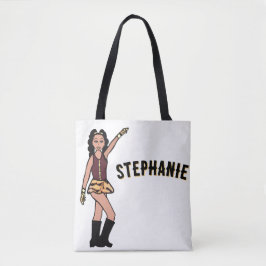 Voeg een naam toe Maroon Tiger Style #4 Tote Bag