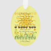 Voeg een naam toe U bent Mijn Zonneuwen Ornament (achterkant)