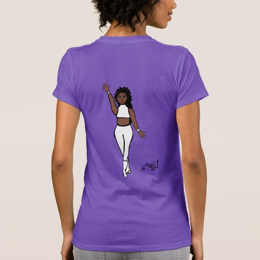 Voeg een naam toe White Dancer T-shirt (Achterkant)