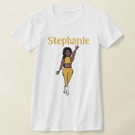 Voeg een naam toe Yellow Dancer T-shirt