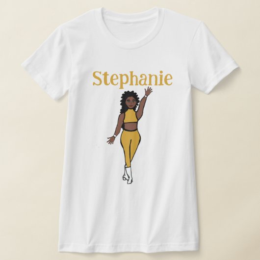 Voeg een naam toe Yellow Dancer T-shirt (Laagn)