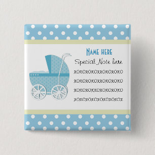 Voeg een nota Blue Baby Carriage Button toe