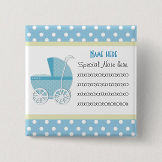 Voeg een nota Blue Baby Carriage Button toe
