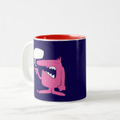 Voeg een onderschrift Cartoon Character Mok (Voorkant links)