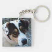 voeg een petfoto dubbelzijdig acrylische sleutelha sleutelhanger (Achterkant)