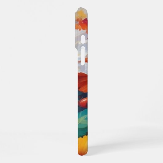 Voeg een Pop van Kleurgeschenk: Levendige Bloemen iPhone Hoesje (Linkerkant)