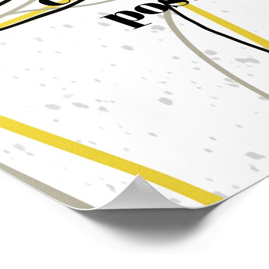 voeg een prijsopgave toe voor geel en grijs lijnen poster (Hoek)