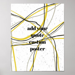 voeg een prijsopgave toe voor geel en grijs lijnen poster