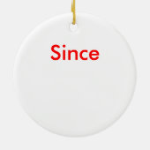 Voeg een Sober Datum aan deze Kerstmis toe Keramisch Ornament (Achterkant)