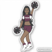 Voeg een Team Cheer Berry / Wit / Zwart Sticker (Voorkant)