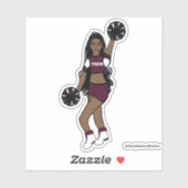 Voeg een Team Cheer Berry / Wit / Zwart Sticker (Vel)
