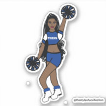 Voeg een team cheer Stickers blauw / wit / zwart
