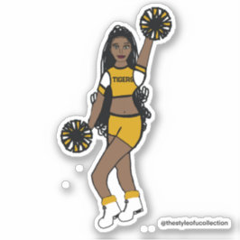 Voeg een team cheer Stickers geel / wit / zwart