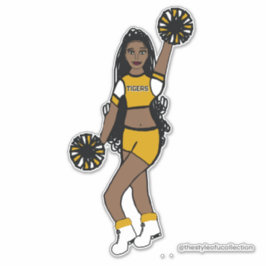 Voeg een team cheer Stickers geel / wit / zwart