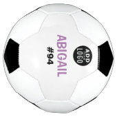 Voeg een Team Logo Gepersonaliseerde Kinder Paars  Voetbal (Gedraaid)