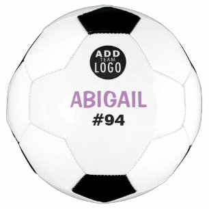 Voeg een Team Logo Gepersonaliseerde Kinder Paars  Voetbal