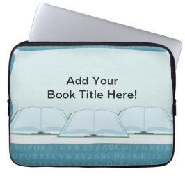 Voeg een titel toe Bevordering je boek op dit Laptop Sleeve
