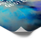 voeg een waterverf met een prijsopgave toe blauw e poster (Hoek)