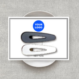 Voeg een witte haarAccessoire Logo toe Visitekaartje