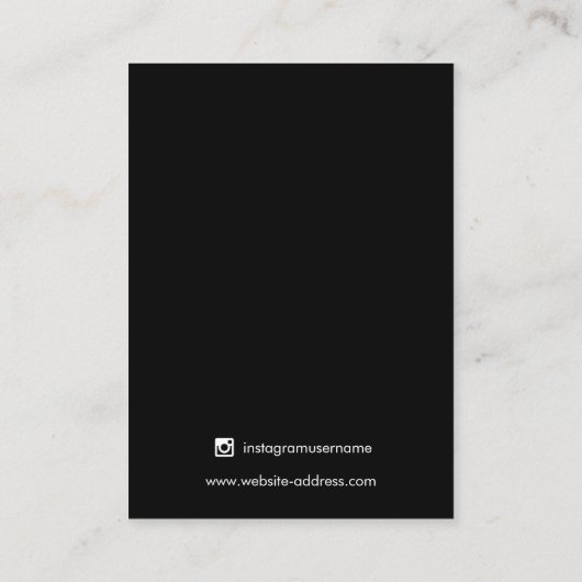 Voeg een zwart Logo-lederen beeldscherm toe Visitekaartje (Achterkant)