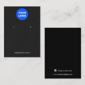 Voeg een zwart Logo-lederen beeldscherm toe Visitekaartje (Voorkant / Achterkant)