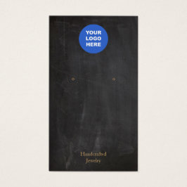 Voeg een zwarte Logo-krijtkaart toe Visitekaartje