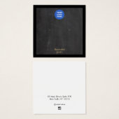 Voeg een zwarte Rustige Logo-draagkaart toe Vierkante Visitekaartjes (Voorkant /achterkant)