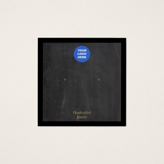 Voeg een zwarte Rustige Logo-draagkaart toe Vierkante Visitekaartjes (Voorkant)