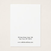 Voeg een zwarte Rustige Logo-draagkaart toe Visitekaartje (Achterkant)