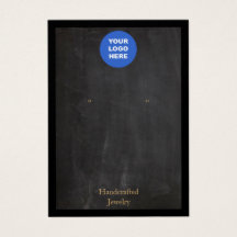 Voeg een zwarte Rustige Logo-draagkaart toe