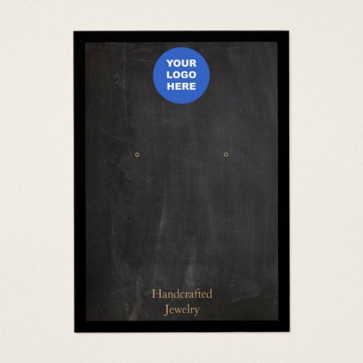 Voeg een zwarte Rustige Logo-draagkaart toe Visitekaartje (Voorkant)