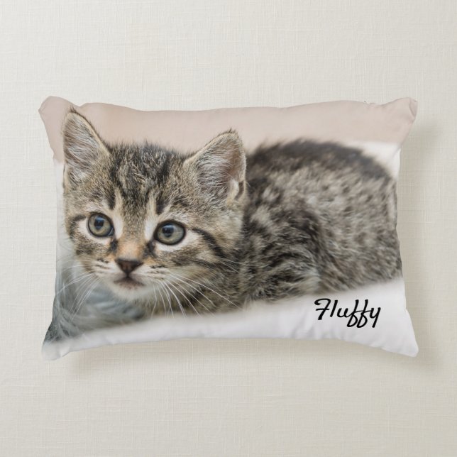 Voeg eenvoudig de foto van je huisvader toe accent kussen (Voorkant)