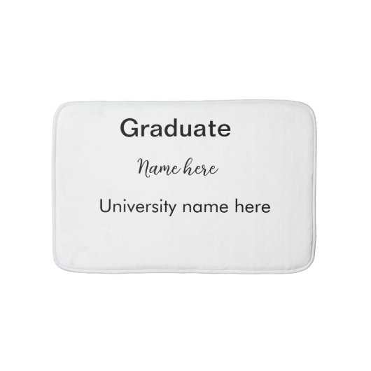 voeg eenvoudig jouw tekst toe afstuderen voeg scho badmat (Voorkant)