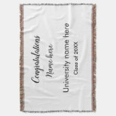 voeg eenvoudig jouw tekst toe afstuderen voeg scho deken (Voorkant Verticaal)