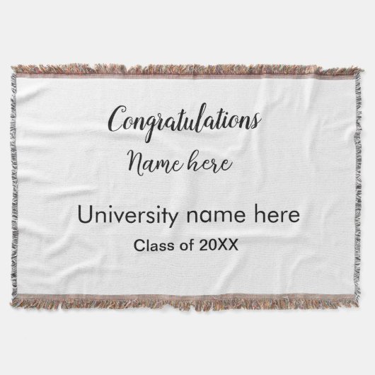 voeg eenvoudig jouw tekst toe afstuderen voeg scho deken (Voorkant)