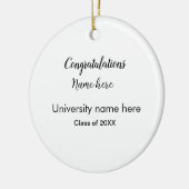 voeg eenvoudig jouw tekst toe afstuderen voeg scho keramisch ornament (Links)