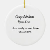 voeg eenvoudig jouw tekst toe afstuderen voeg scho keramisch ornament (Achterkant)